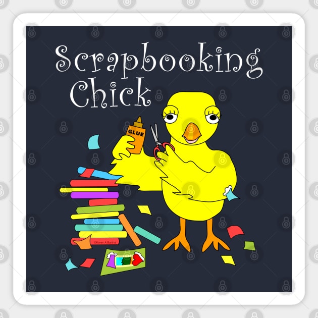 Scrapbooking Chick White Text Magnet by Barthol Graphics